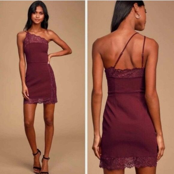 NWT Free People Premoniciones Plum Bodycon Mini Vestido Dress S - Picture 1 of 16